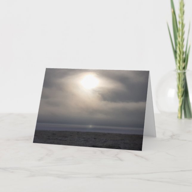 Winter Sun Greeting Card (Front)