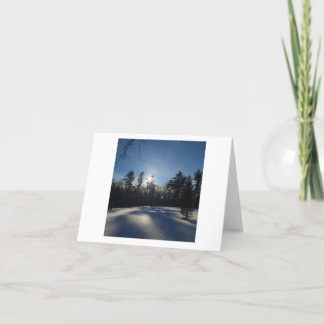 Winter Sun Thank You Card