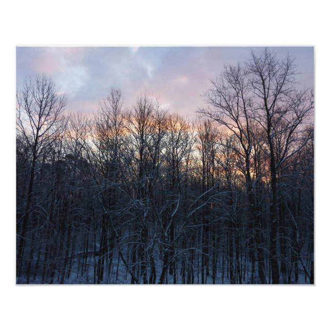 Winter Sunrise I Pastel Nature Landscape Photo Print (Front)