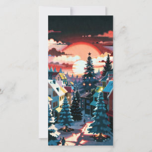 Winter Sunset Holiday Card