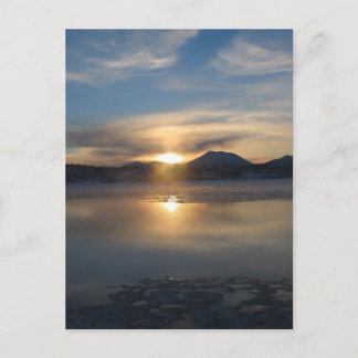Winter Sunset in Aleknagik Postcard
