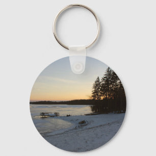 Winter Sunset Keychain