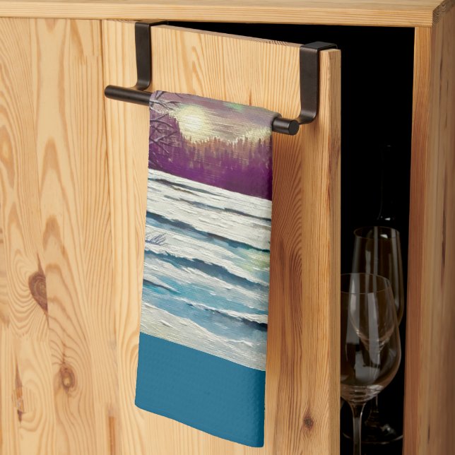 Winter Sunset  Kitchen Towel (Thirds Fold)