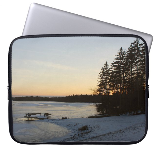 Winter Sunset Laptop Sleeve (Front)