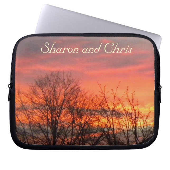 Winter Sunset Laptop Sleeve *personalize* (Front)
