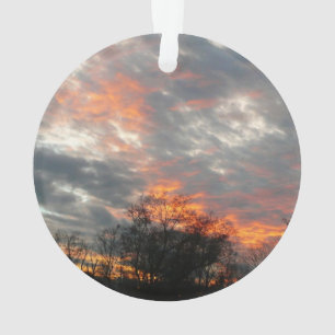 Winter Sunset Nature Landscape Photography Ornament