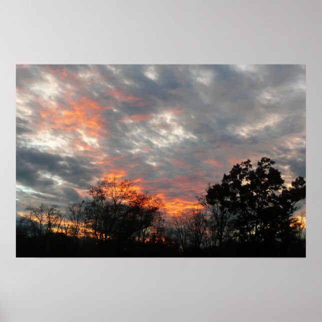 Winter Sunset Nature Landscape Photography Poster (Front)