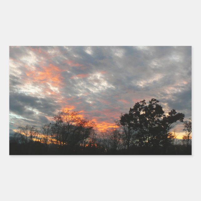 Winter Sunset Nature Landscape Photography Sticker (Front)
