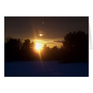 Winter Sunset over the Field