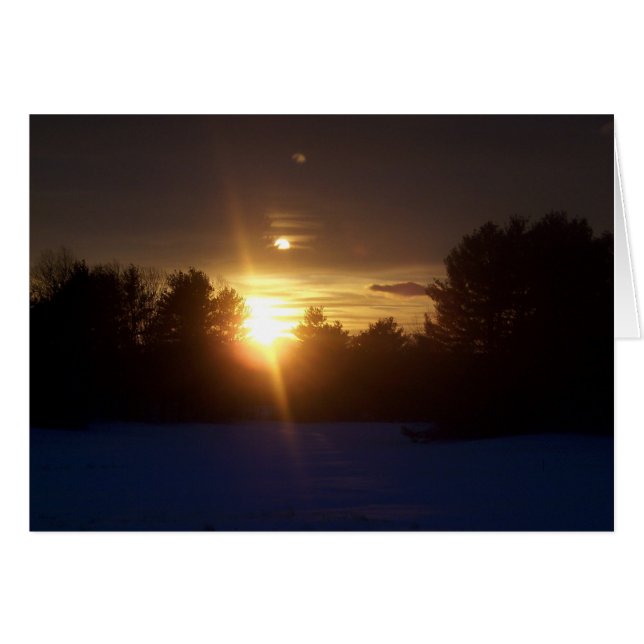 Winter Sunset over the Field (Front Horizontal)