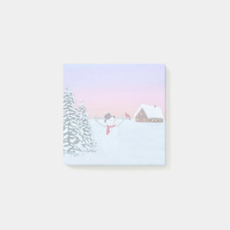winter sunset post-it notes