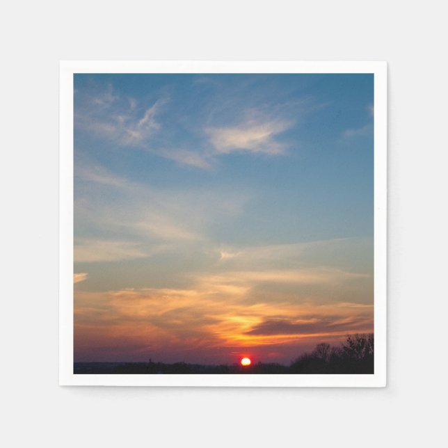 Winter sunset sky napkin (Front)