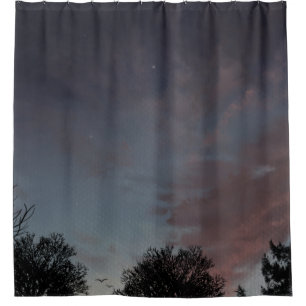 Winter sunset sky with star