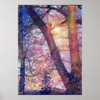 winter sunshine A.I. enhanced photo in pastels