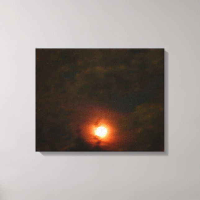 WINTER SUPER MOON canvas Print (Front)