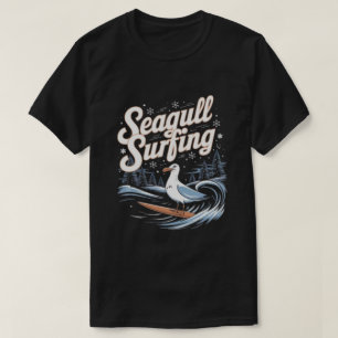 Winter Surfer Seagull, Seagull Surfing, Seagull T T-Shirt