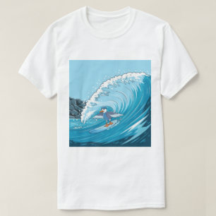 Winter Surfer Seagull, Seagull Surfing, Seagull T T-Shirt