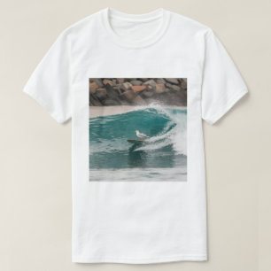 Winter Surfer Seagull, Seagull Surfing, Seagull  T T-Shirt