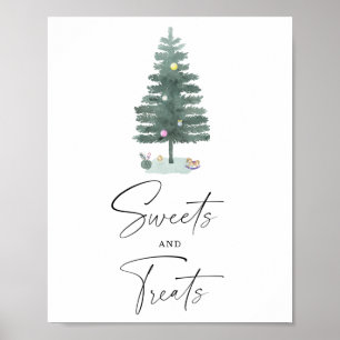 Winter sweets and treats baby shower poster