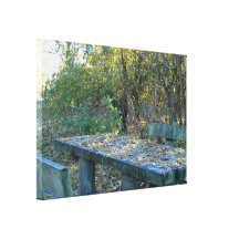 Winter Table Stretched Canvas Print