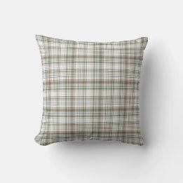 Winter Tartan Throw Pillow