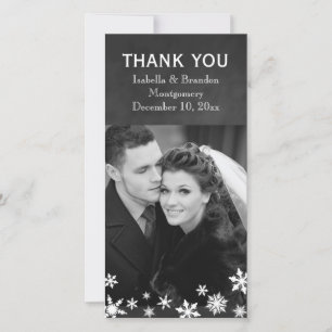 Winter Thank You Card Time to Drink Champagne