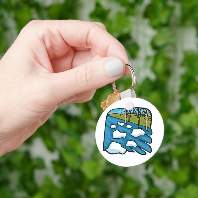 Winter Thaw River with Ice Floes Keychain (Creator Uploaded)