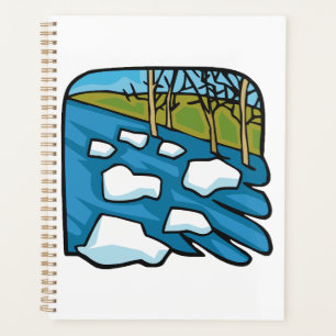 Winter Thaw River with Ice Floes Planner