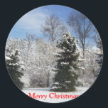 Winter - The three tenors Classic Round Sticker<br><div class="desc">May all of your holiday wishes come true. These cards are customizable,  however they are fine to use just as they are. Many of these designs can be found in my store in other forms,  please use the search box on your left.</div>