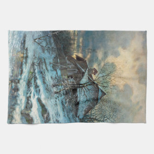 Winter Theme by Angyal Vojtech Kitchen Towel