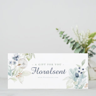 Winter Theme Floral Gift Certificate