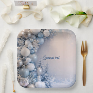 Winter Themed Baby Shower Paper Plate
