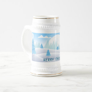 Winter Themed Merry Christmas Stein