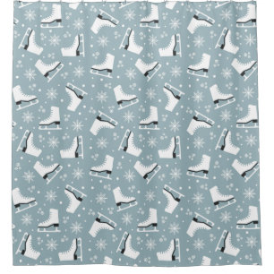 Winter themed pattern with ice skates