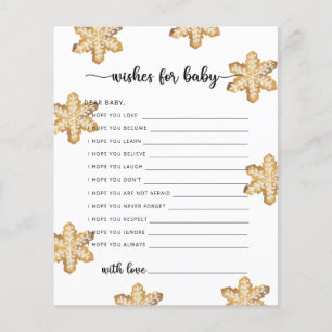 Winter themes Party game   wishes for baby