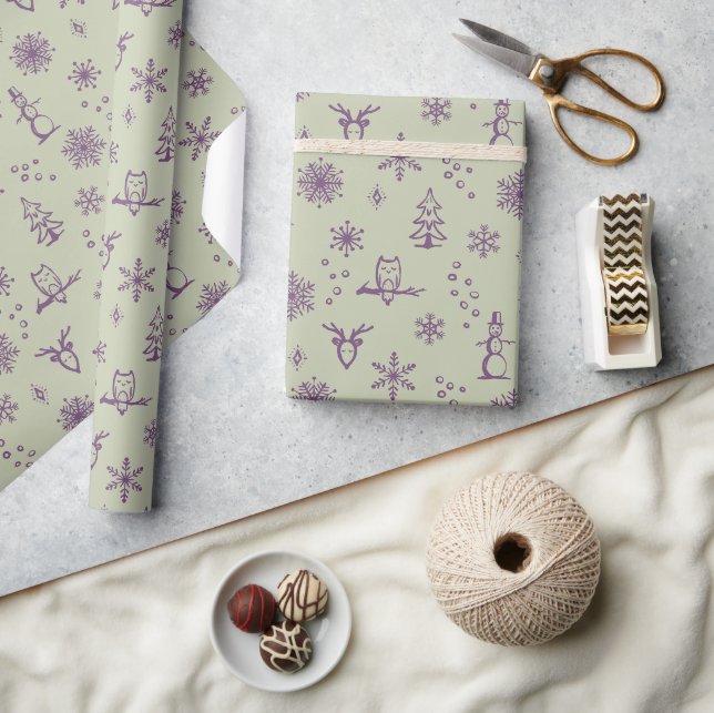 Winter Things Wrapping Paper - Tea + Plum (Crafts)