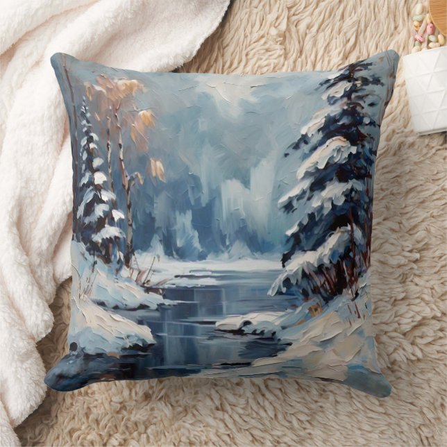 Winter Throw Pillow (Blanket)