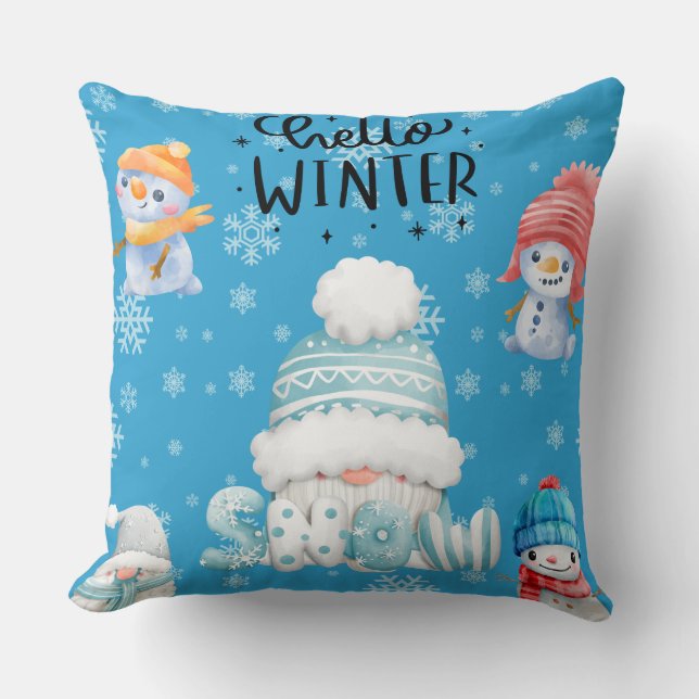 winter throw pillow (Front)