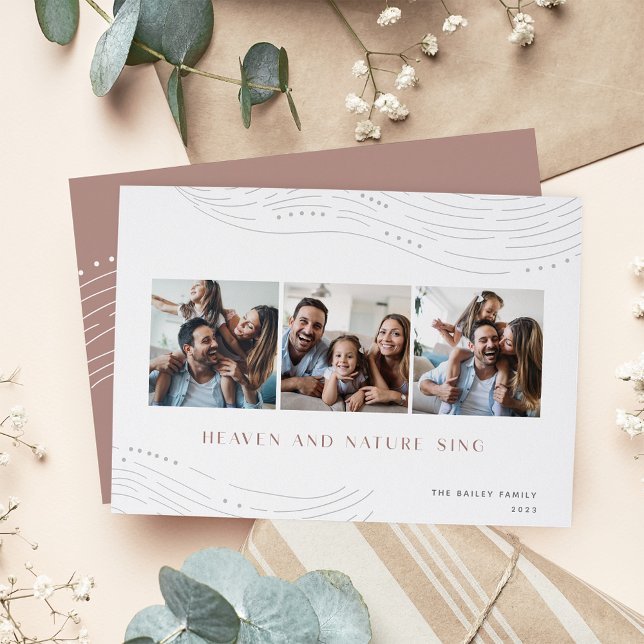 Winter Tidings | 3 Photo Collage Holiday Card (Creator Uploaded)