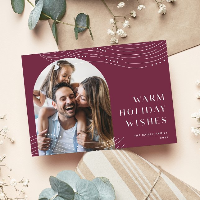 Winter Tidings | Single Photo Warm Wishes Holiday Card (Creator Uploaded)