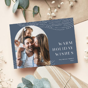 Winter Tidings Single Photo Warm Wishes Holiday Card