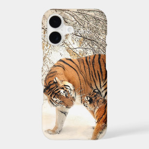 Winter Tigers custom monogram cases