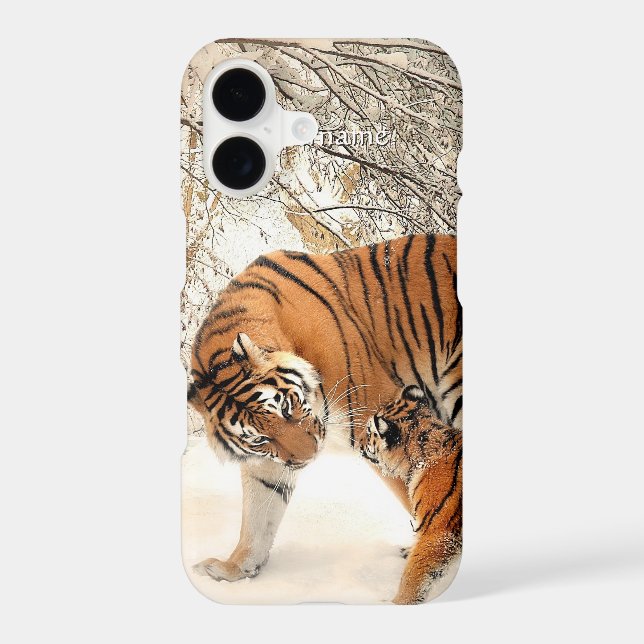 Winter Tigers custom monogram cases (Back)