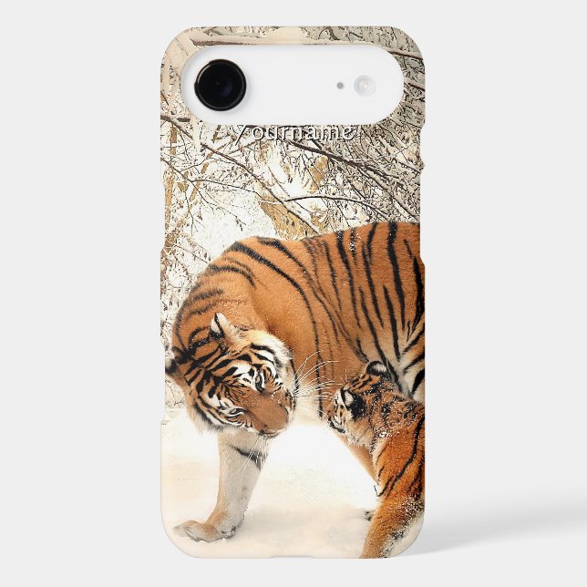 Winter Tigers custom monogram cases (Back)