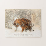 Winter Tigers custom puzzle<br><div class="desc">See my store for more tiger items.</div>