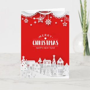 Winter Town Christmas Greeting Card (v1)