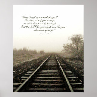 Winter Tracks and Scripture 16x20 Gloss Poster