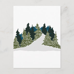 Winter Trail Scene Postcard