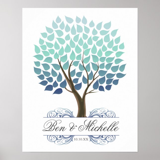 Winter Tree -100 Signature Guest Book Alternative (Front)