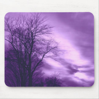 Winter Tree and Sky in Purple Mousepad